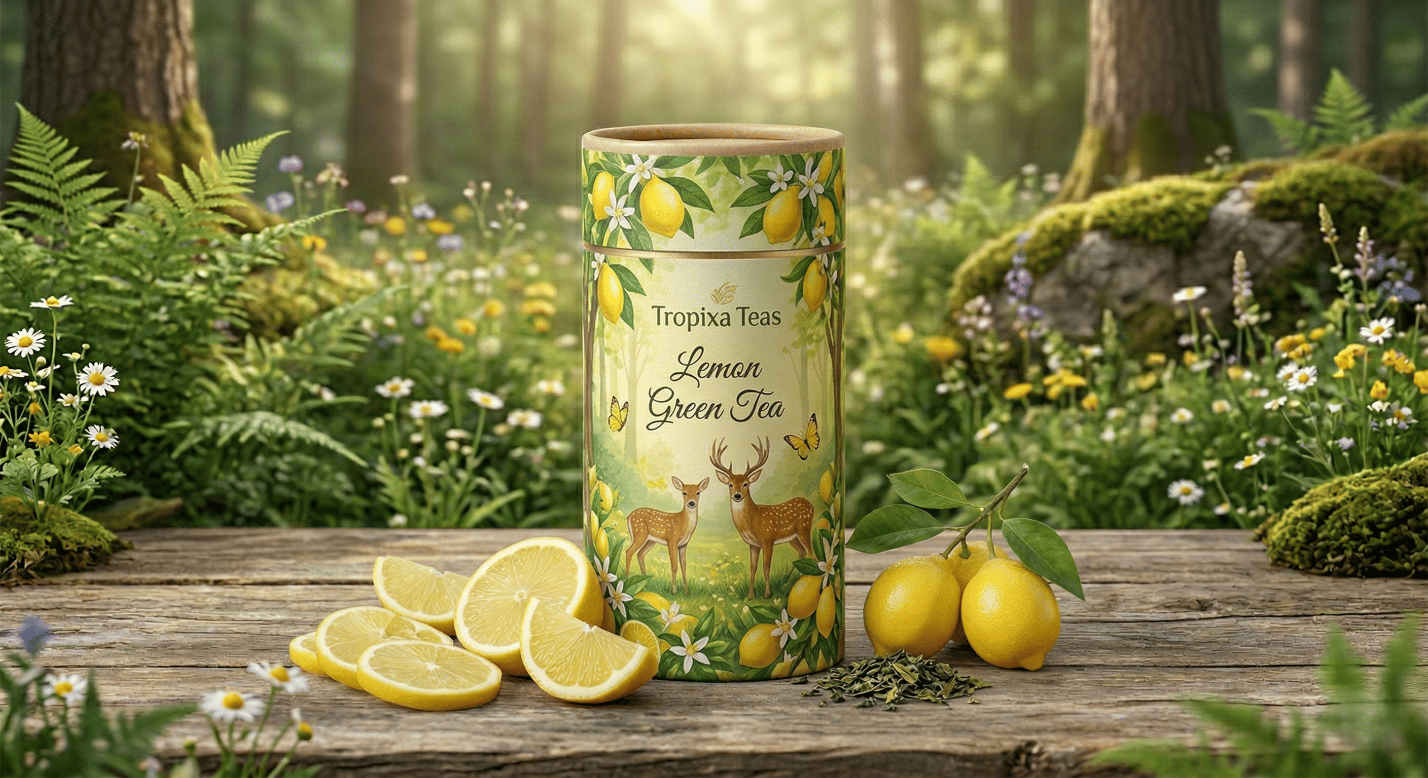 Lemon Green Tea 50 TB Paper Can