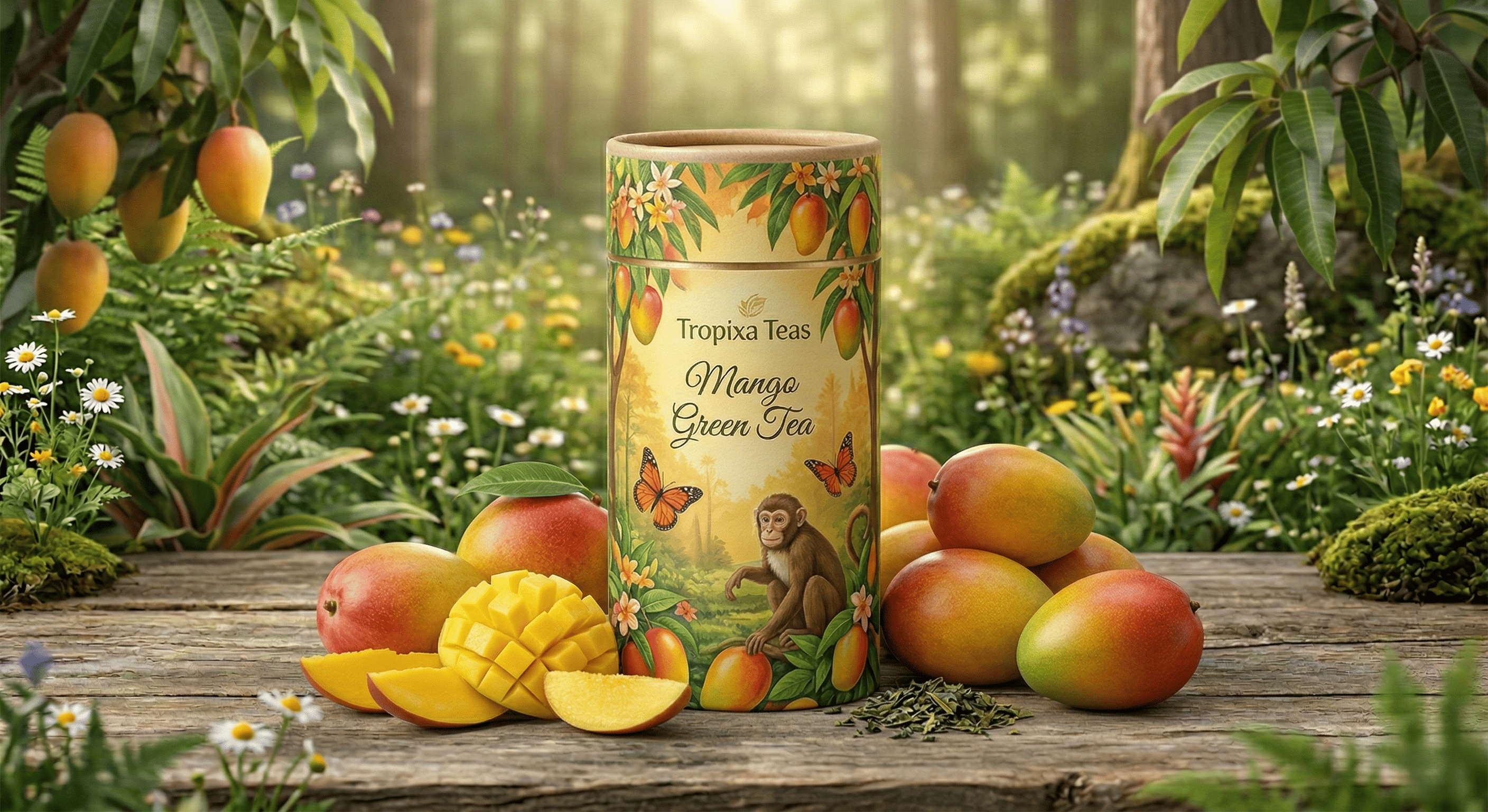 Mango Green Tea 50 TB Paper Can